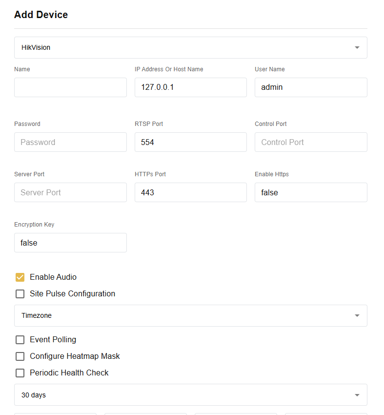 Hikvision Device Configuration in GCXONE